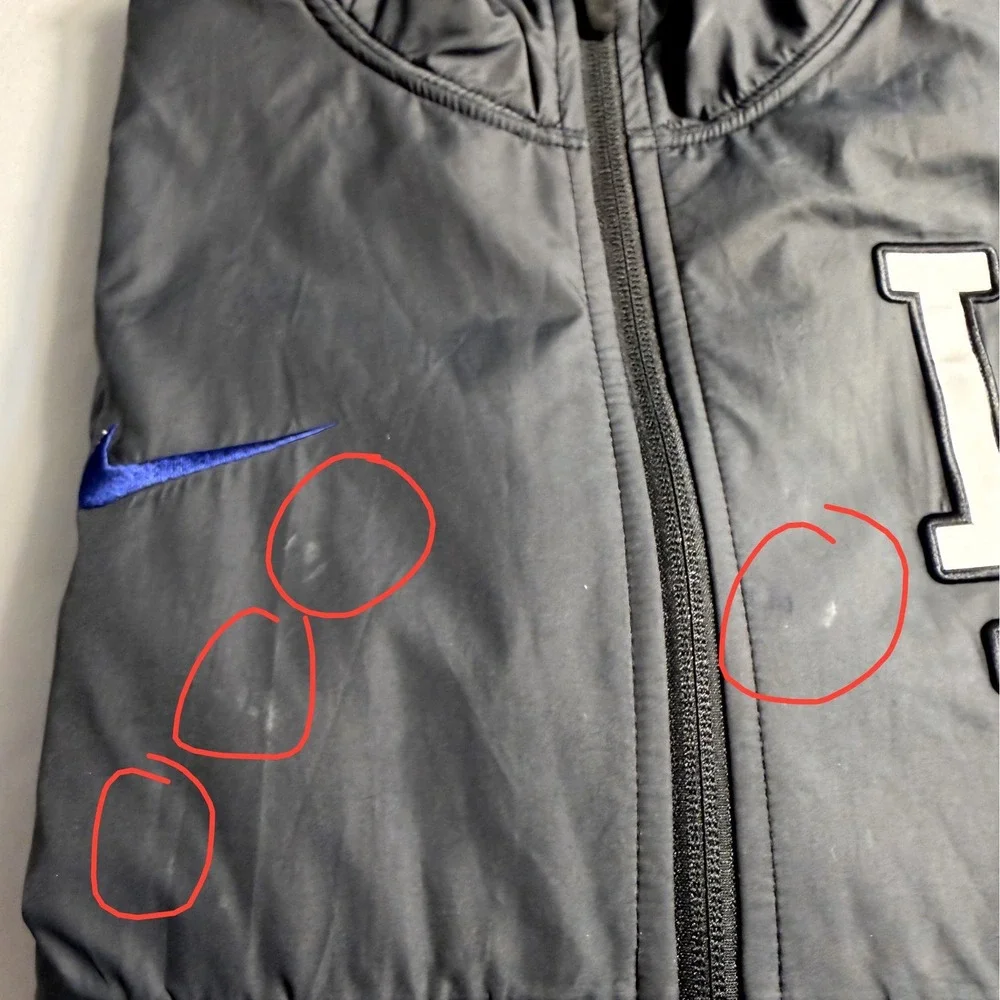 Nike BSBL Los Angeles Dodgers Full Zip Track Jacket Mens Large Grey Black Blue
